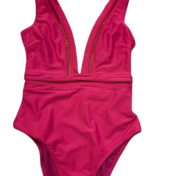 TED BAKER STARZA POINTELLE DEEP V SWIMSUIT - Picture 6 of 9